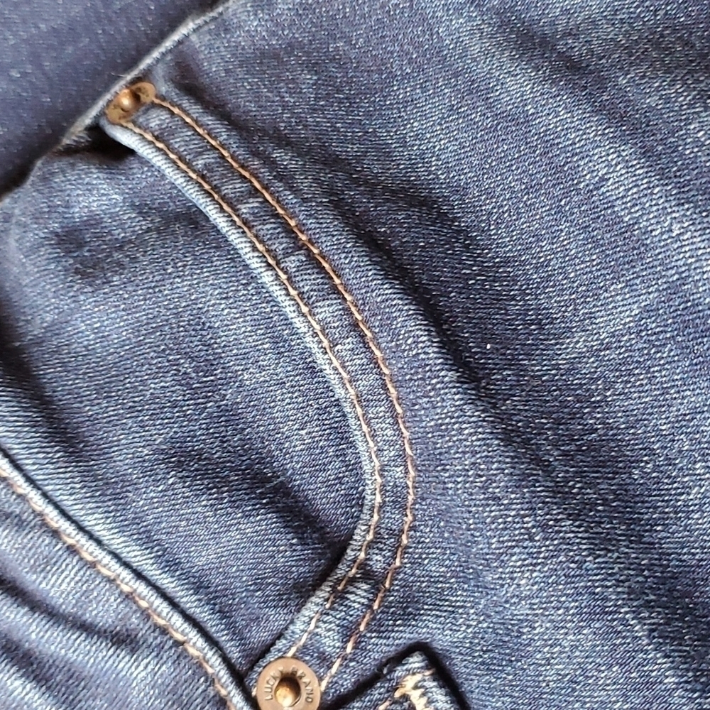 Lucky Brand distressed ankle jeans size 0/25 straight leg preowned - Picture 7 of 11